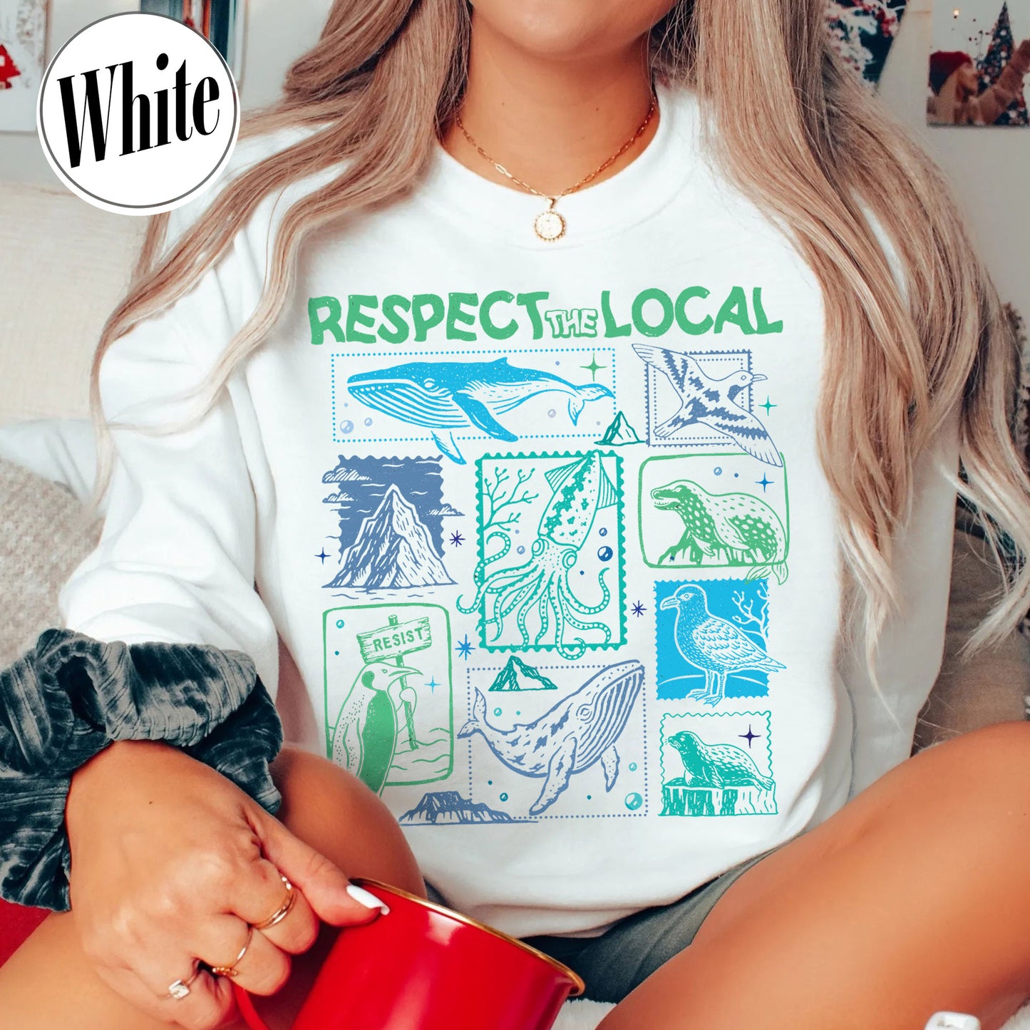 Respect The Local Wildlife Sweatshirt,Gift For Nature Lover, Animal Lover, Protect National Parks