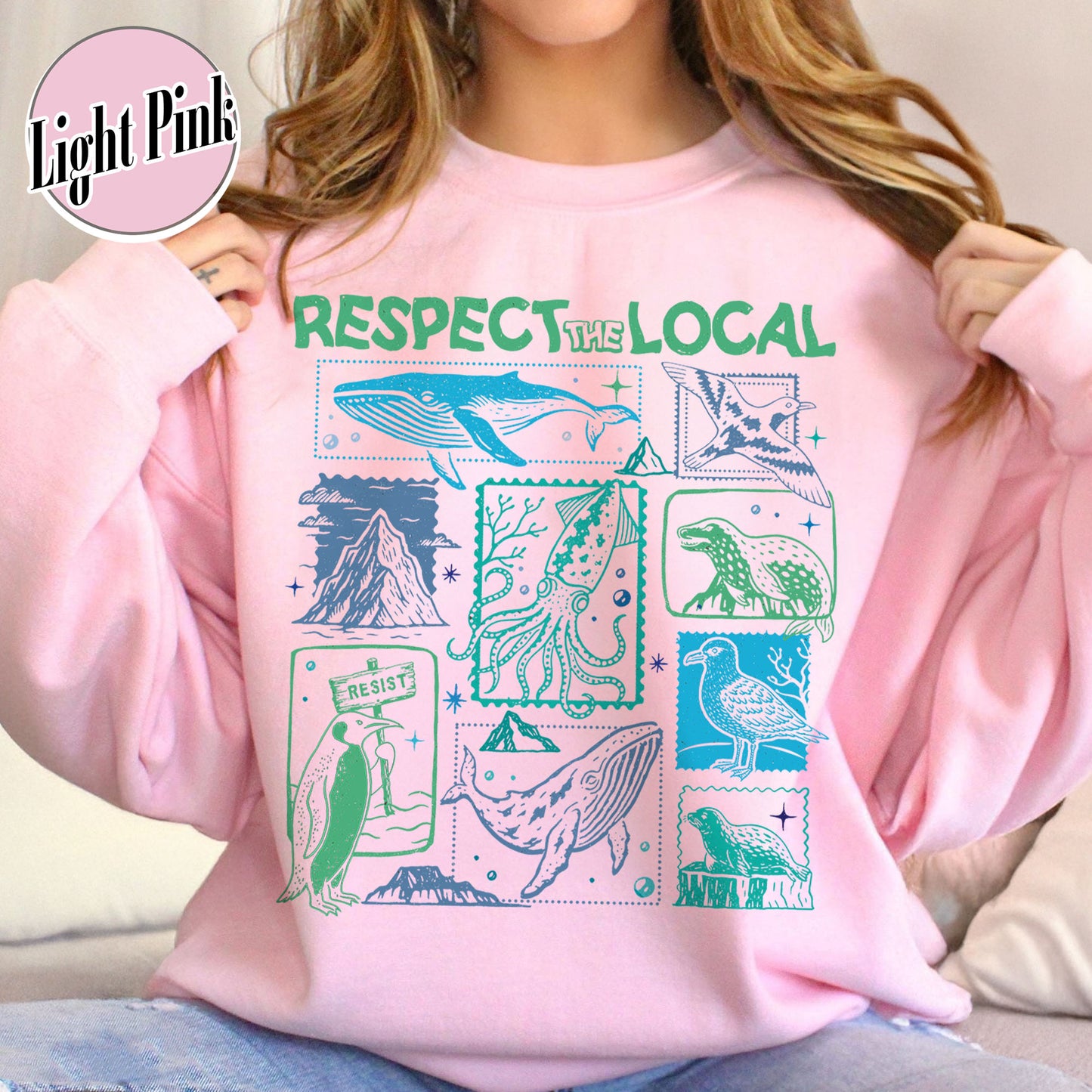 Respect The Local Wildlife Sweatshirt,Gift For Nature Lover, Animal Lover, Protect National Parks