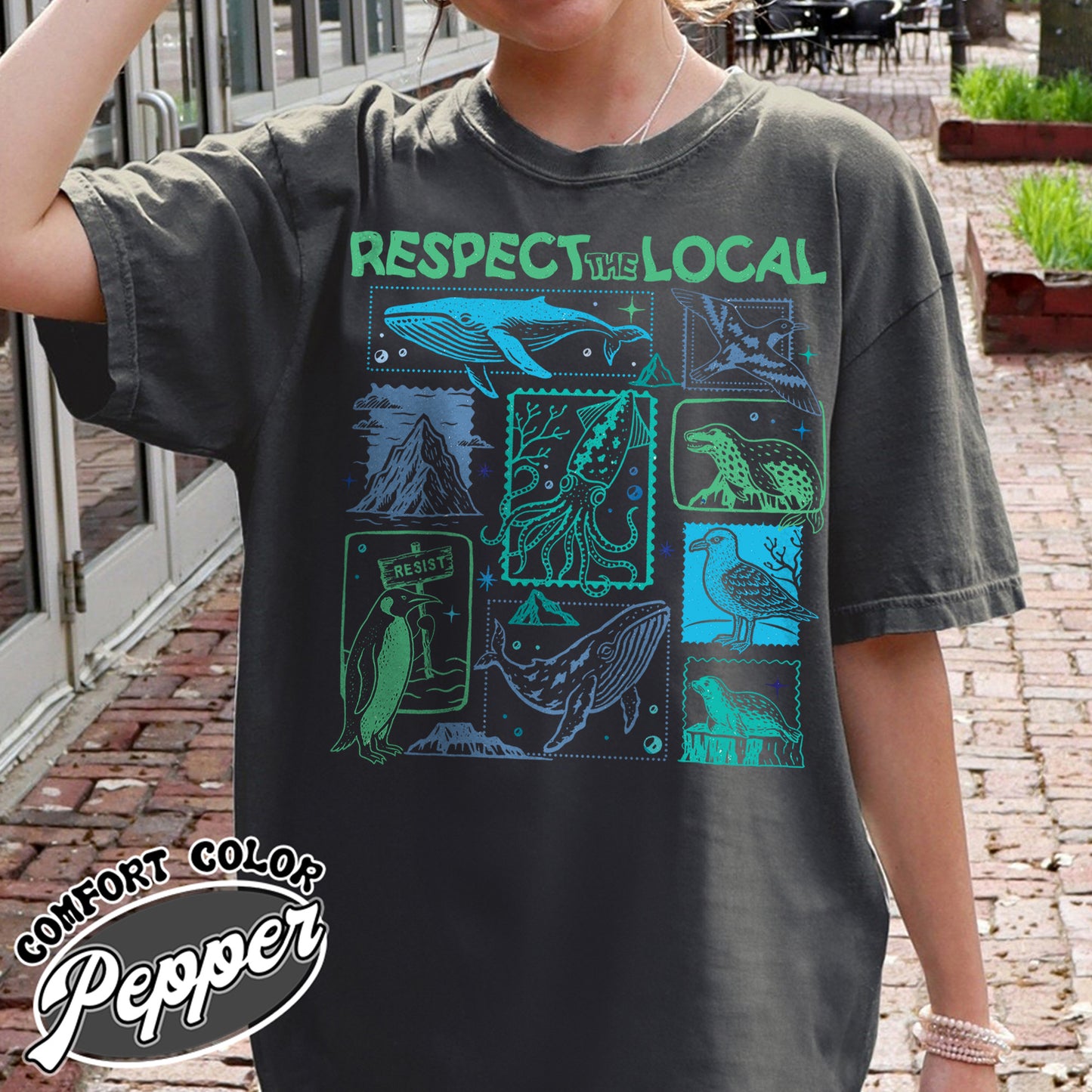 Respect The Local Wildlife Comfort Colors Shirt,Gift For Nature Lover, Animal Lover, Protect National Parks