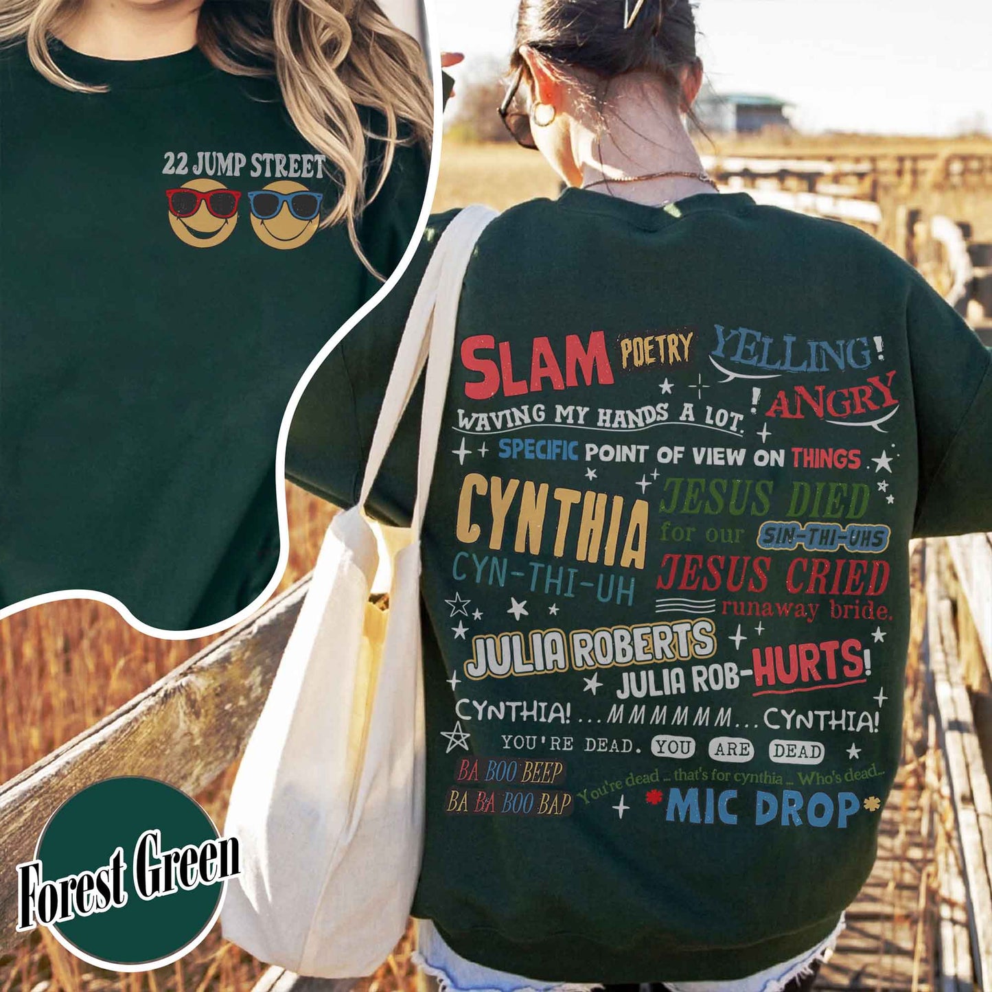 Cynthia Slam Poetry Sweatshirt, Sweatshirt With Poetry, Funny Sweatshirt, 22 Jumb Street Sweatshirt, Slam Poetry Quotes