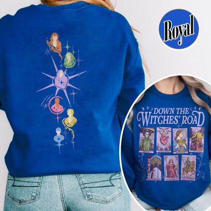 Down The Witches Road Sweatshirt,Wicca Green Witch Shirt,Down The Witches Road Tarot Cards Shirt,Witch Coven Shirt,All Along Shirt,Witches Shirt