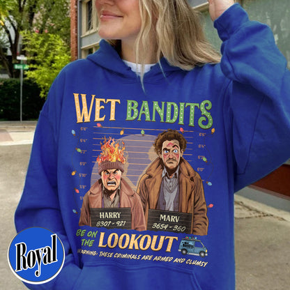 Wanted the Wet Bandits Hoodie, Christmas Shirt, Retro Funny Christmas Shirt, Christmas 90s Movies Hoodie, Christmas Movies, Merry Christmas