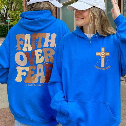 Faith Over Fear Christian Psalm Hoodie
