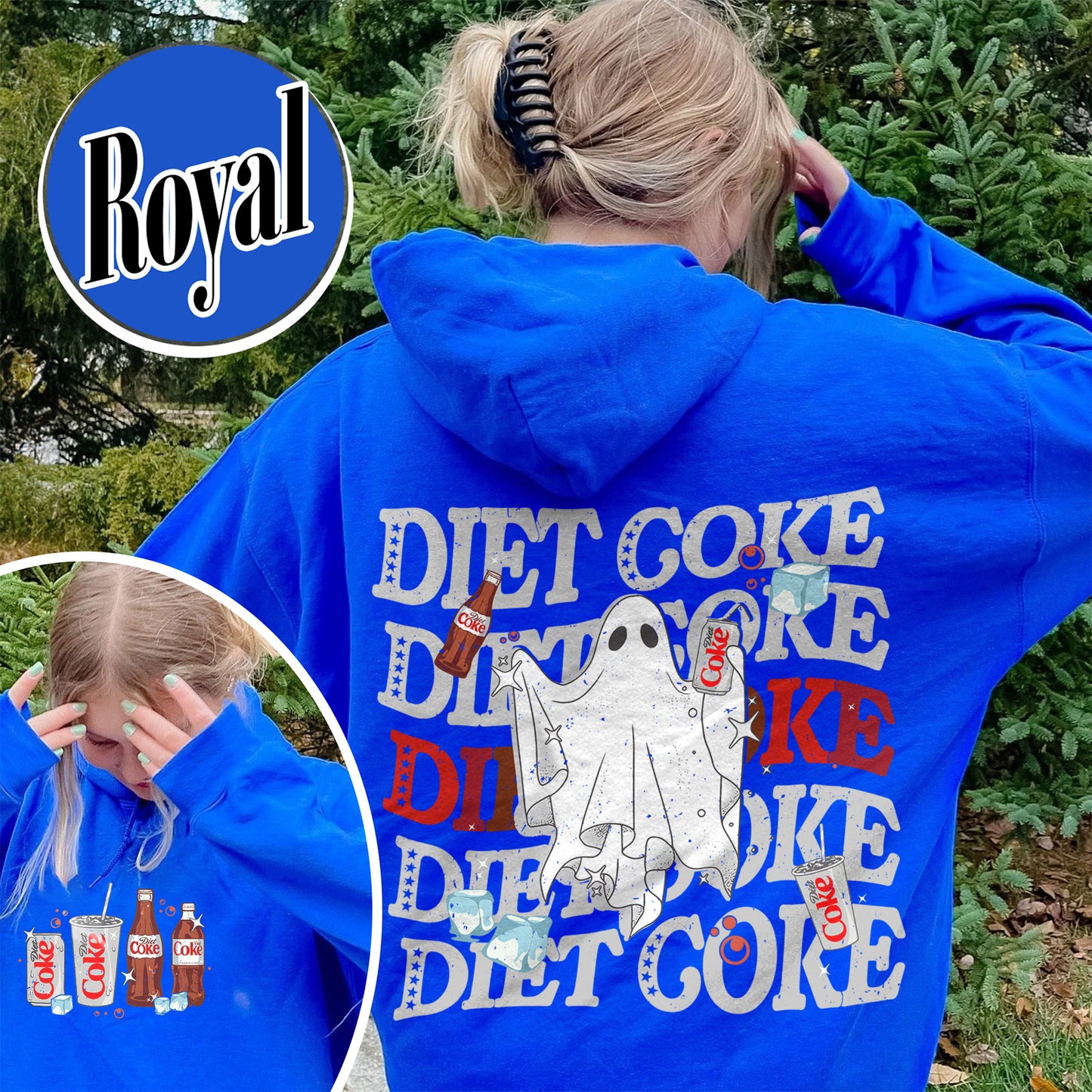Halloweeen Ghost Hoodie, Diet Coke Ghost Hoodie, Diet Coke Teacher Hoodie