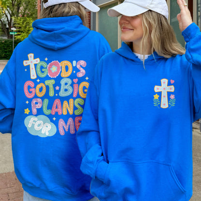 God’s Got Big Plans For Me Hoodie, Christian Kids Hoodie, Faith Graphic Hoodie, Religious Gift Hoodie