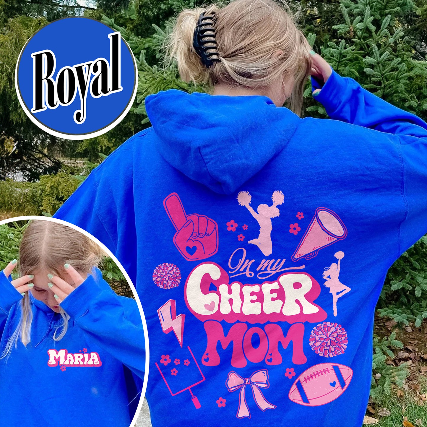 Football Mom Hoodie, In My Cheer Mom Era Hoodie, Custom Cheer Mom Summit Hoodie