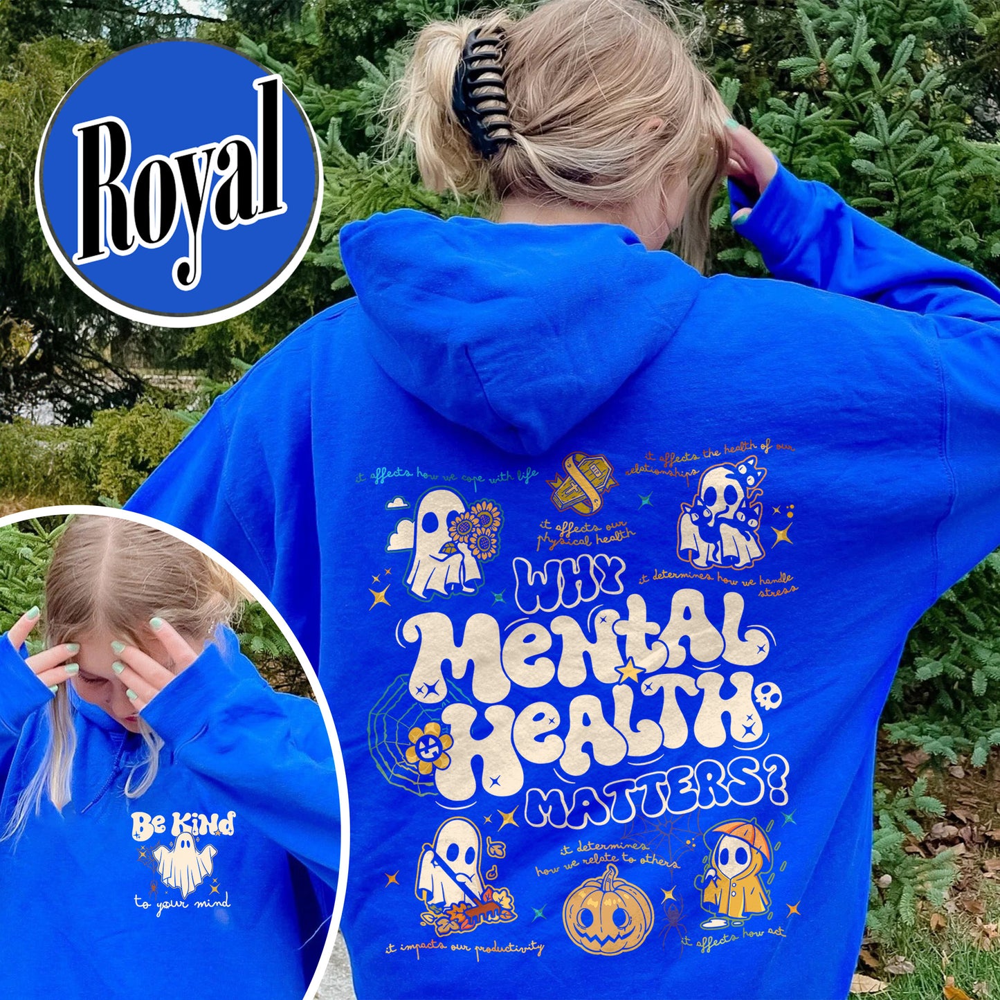 Halloween Mental Health Hoodie, Don’t Ghost Your Feelings Hoodie, Therapist School Counselor Hoodie
