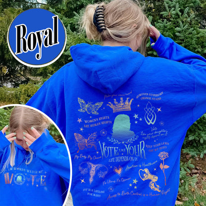 Election Hoodie, Vote Like Your Granddaughter’s Rights Depend on It Hoodie, Vote-Vote Hoodie