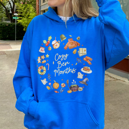 Cozy Ber Months Shirt, Fall Winter Seasonal Tee, Autumn Halloween Thanksgiving Christmas Top Hoodie