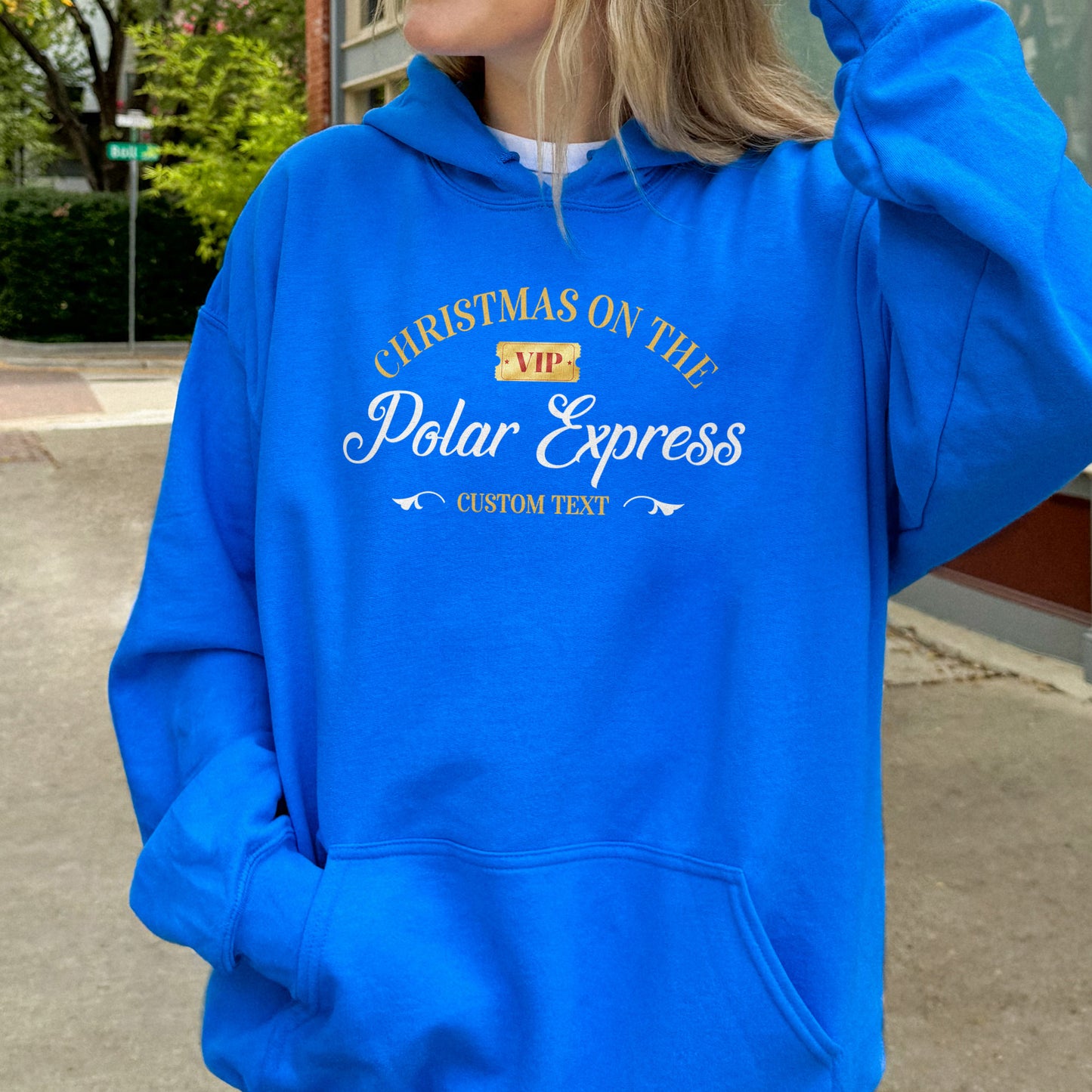 Custom Polar Express Christmas Hoodie: Matching Family Christmas Hoodies, Personalized Polar Express Hoodie, Holiday Train Hoodie