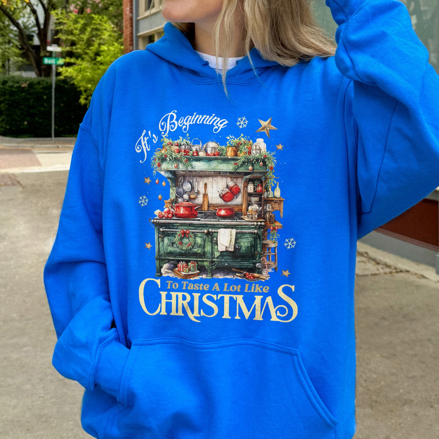 Christmas Kitchen Hoodie: It’s Beginning to Taste Like Christmas, Cozy Christmas Baking Hoodie
