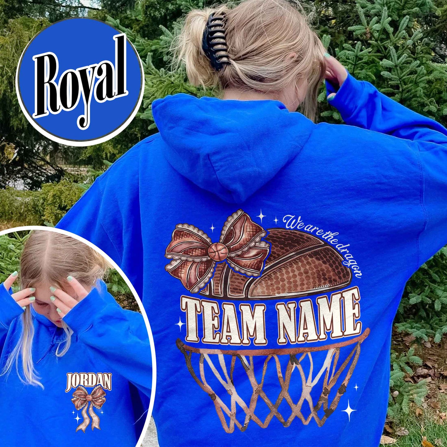 Custom Basketball Mom Hoodie, Personalized Basketball Hoodie, Game Day Basketball Hoodie, Girl Basketball Hoodie, Custom Team Basketball Hoodie