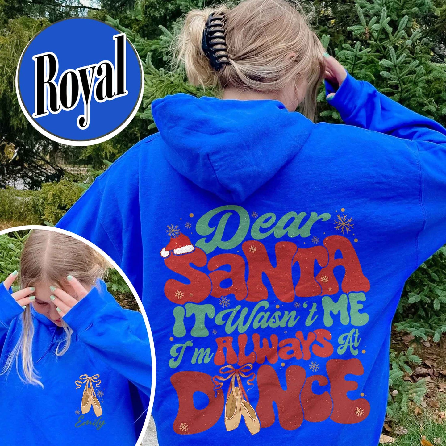 Dear Santa It Wasn't Me I'm Always At Dance Hoodie,Custom Christmas Dancer Hoodie,Christmas Dancer Hoodie,Christmas Hoodie For Dancer,Dancers Gift