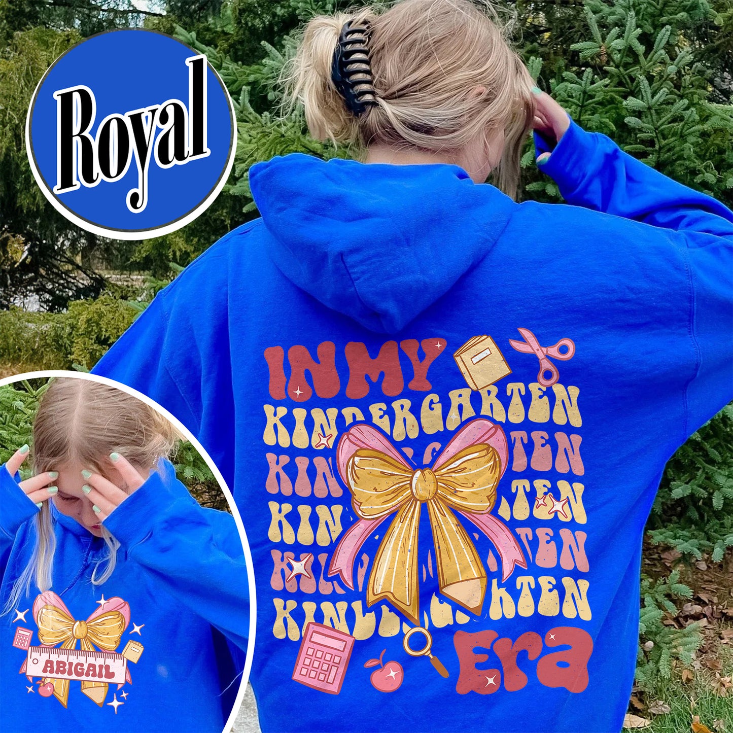 Back to School Hoodie, in My Kindergarten Era Hoodie, Custom Name Kinder Hoodie
