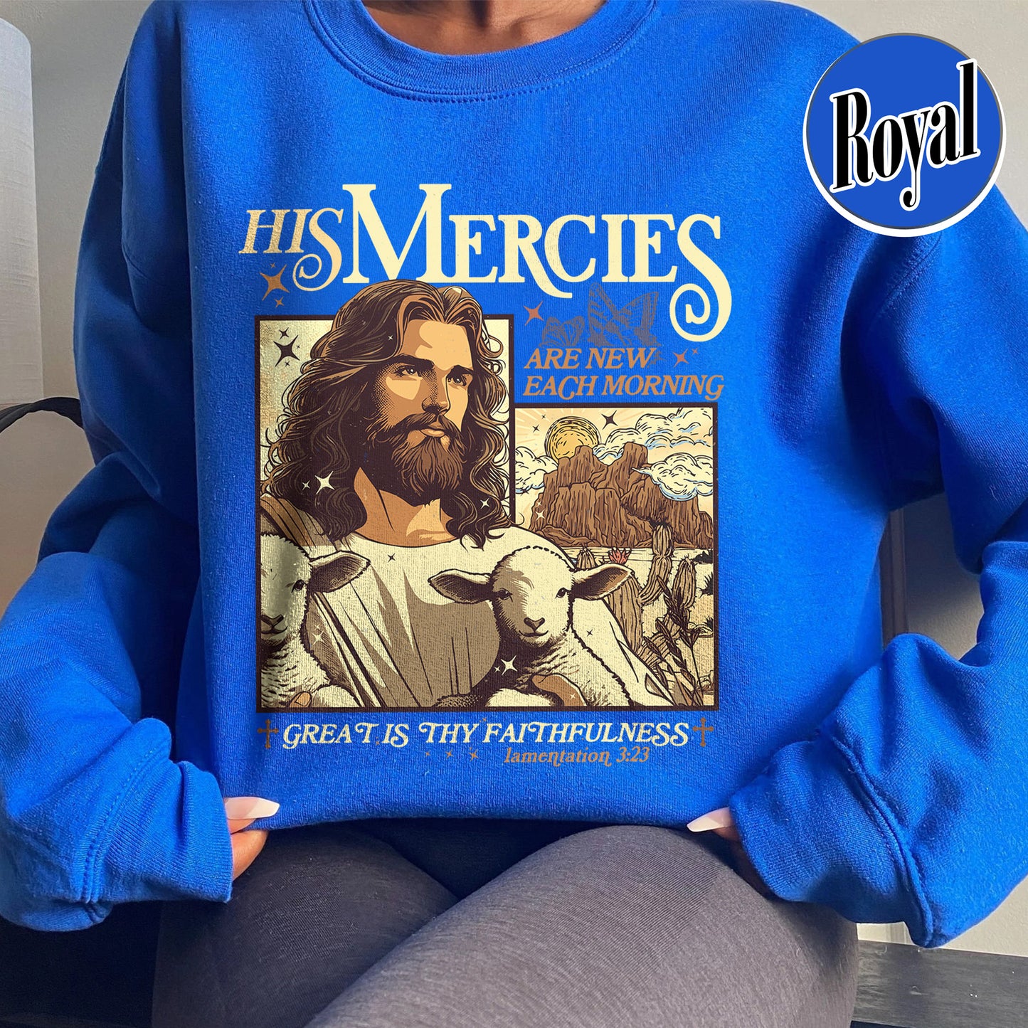 Christian Sweatshirt, Bible Verse Sweatshirt, His Mercies Are New Each Morning Sweatshirt