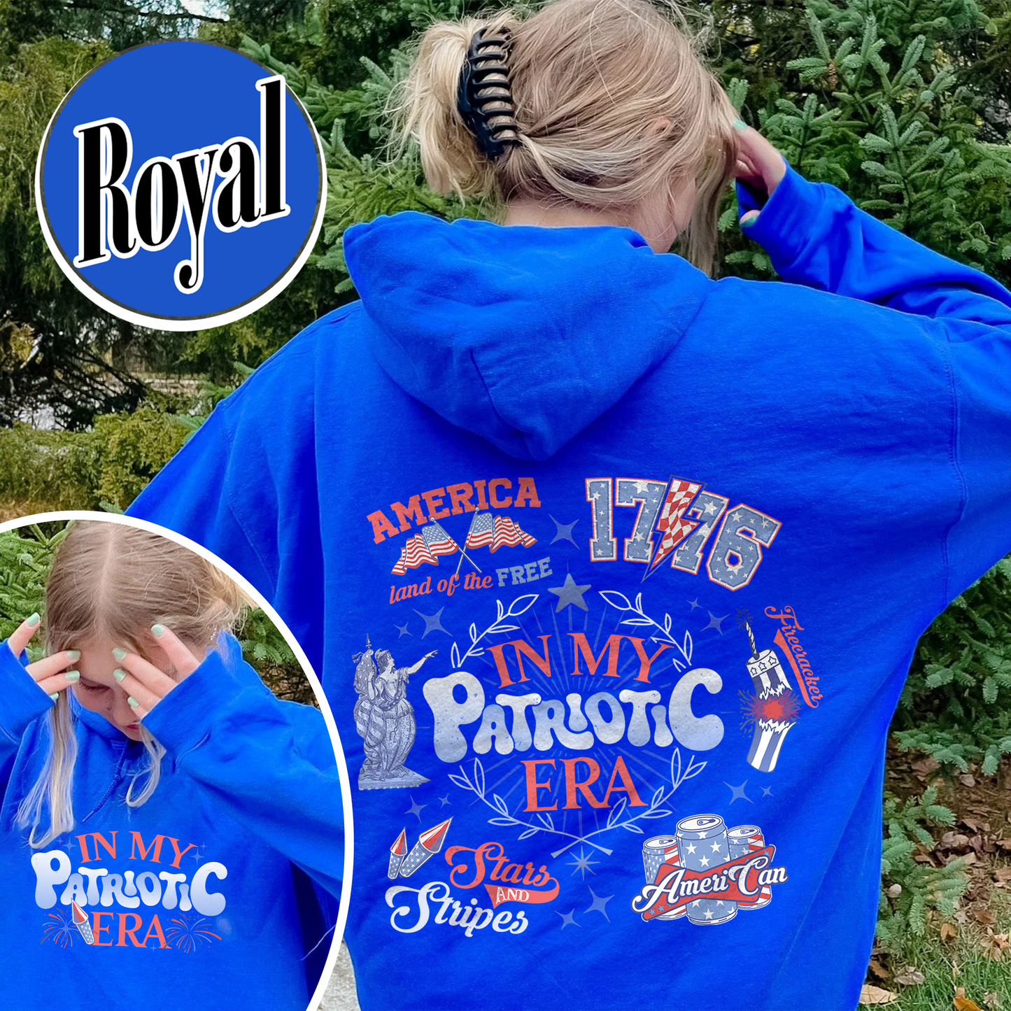 Patriotic Hoodie, America Retro Hoodie, Red White And Blue, Independence Day, Usa Flag, 4th Of July, Fourth Of July Hoodie