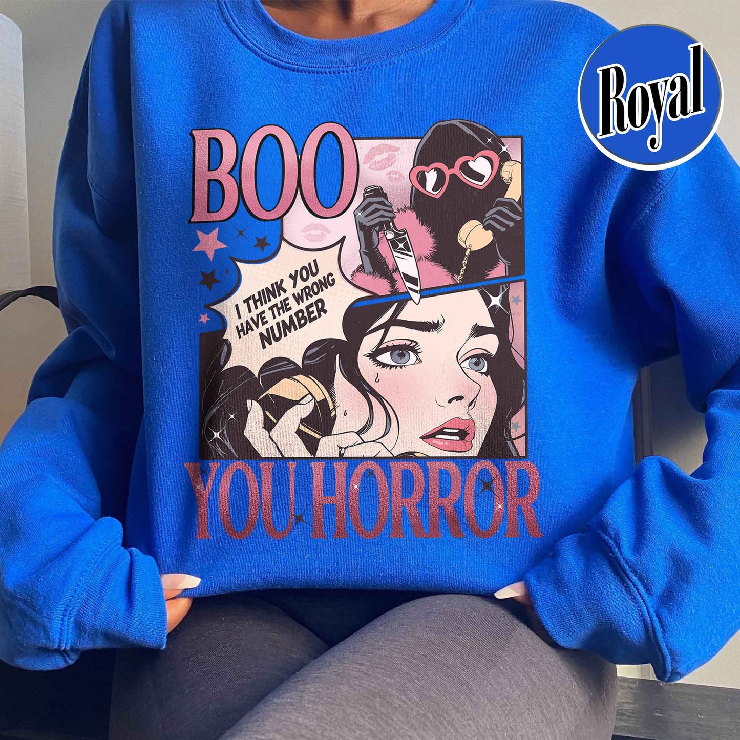 Halloween Sweatshirt, Boo Your Horror Halloween Sweatshirt, Horror Sweatshirts, Halloween Gift, Stay Spooky Sweatshirt