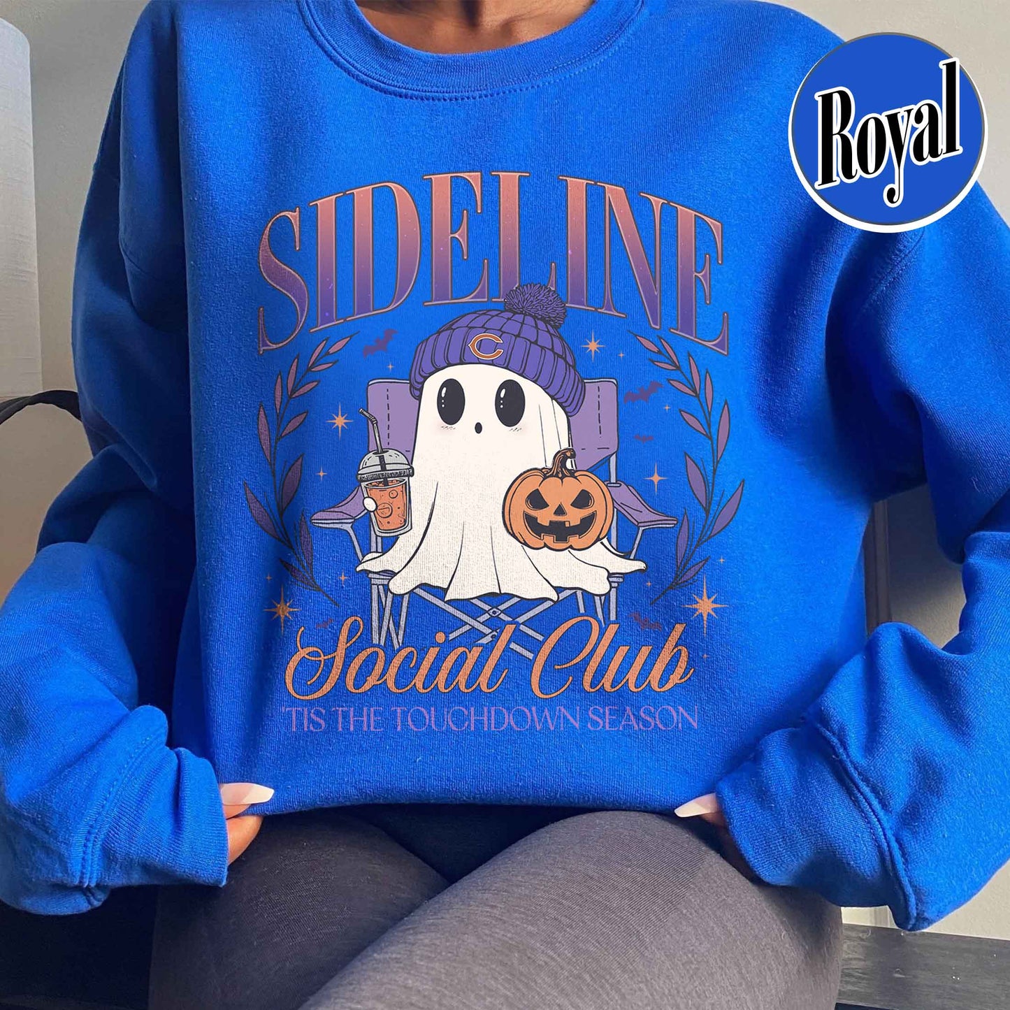 Custom Game Day Social Club Football Sweatshirt, Personalized Sideline Social Club Football Sweatshirt