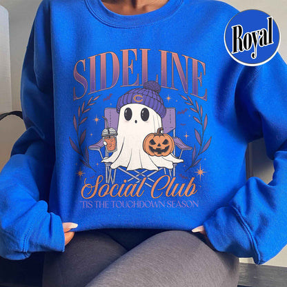 Custom Game Day Social Club Football Sweatshirt, Personalized Sideline Social Club Football Sweatshirt
