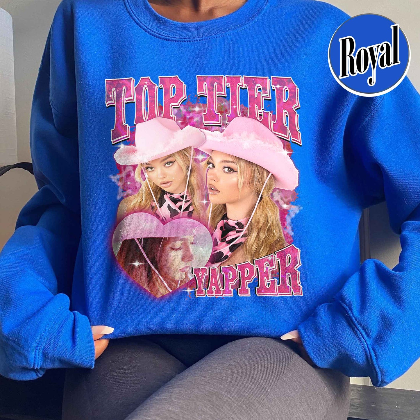 Custom Bootleg Sweatshirt, Top Tier Yapper Custom Sweatshirt, Custom Vintage Retro Sweatshirt