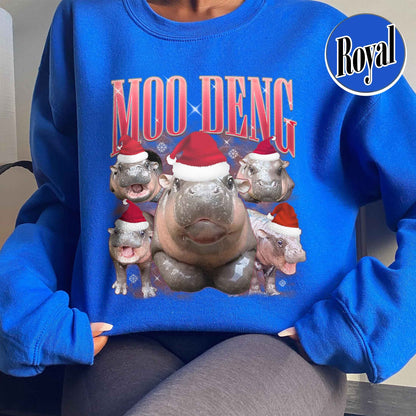 Moo Deng Meme Sweatshirt, Baby Hippo Sweatshirt, Zoo Baby Hippo Sweatshirt, I Love Moo Deng Sweatshirt, Moo Deng Fan Club Sweatshirt, Hippo Lover Sweatshirt, Moo Deng I Love You