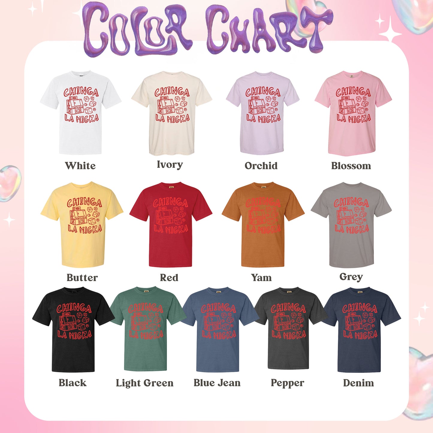 Immigrant Human Rights Comfort Color Shirt, Chinga La Migra Shirt, Abolish Ice No Human Is Illegal Shirt