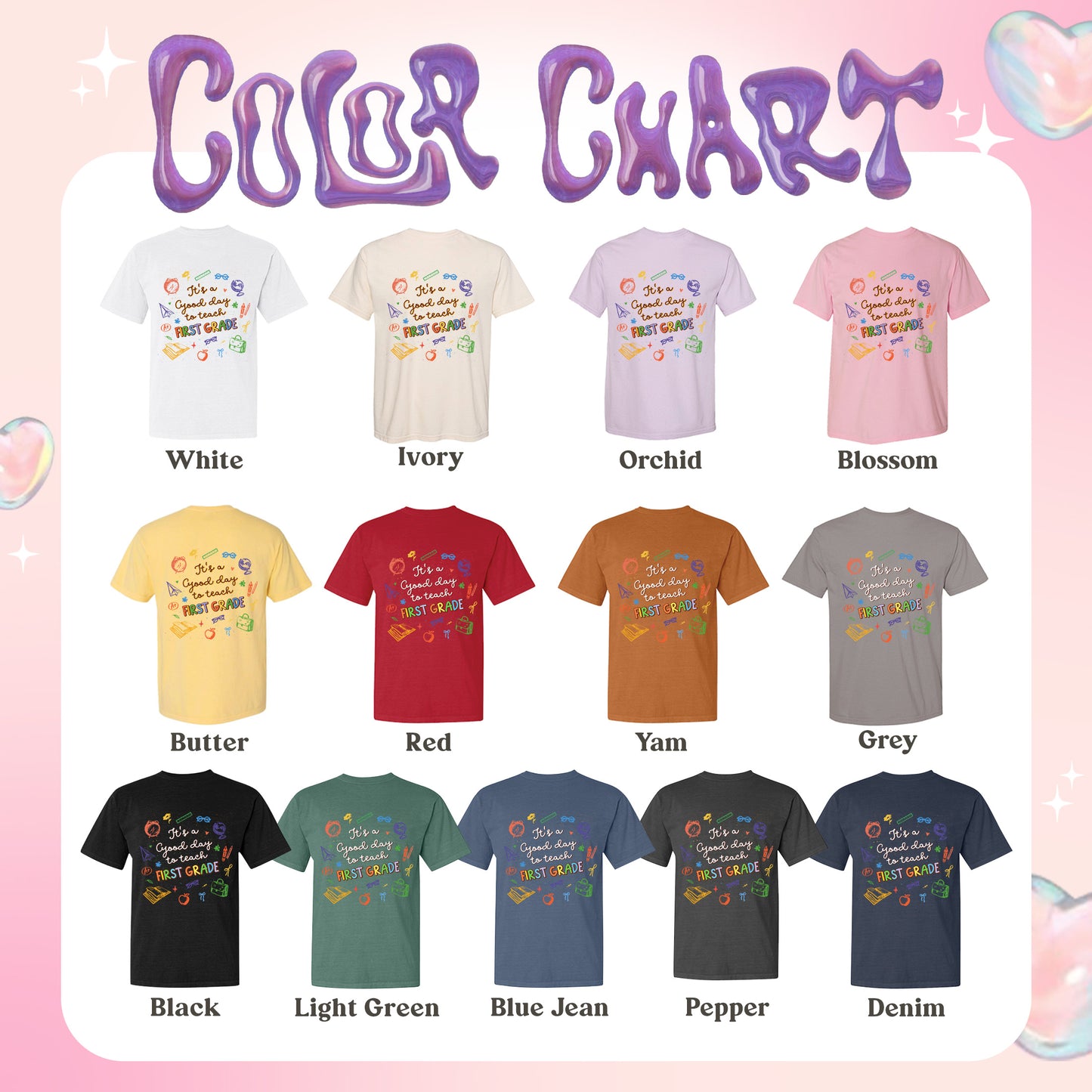 Comfort Colors® First Grade Teacher Shirt, 1st Grade Teacher Shirt, First Grade Shirt, Elementary School, Teaching Shirt