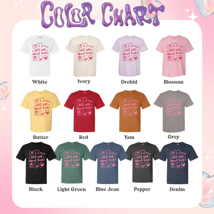 Booklover Comfort Color Shirt, Will Yap About Books Shirt, Professional Yapper Shirt, Cute Literary Gift