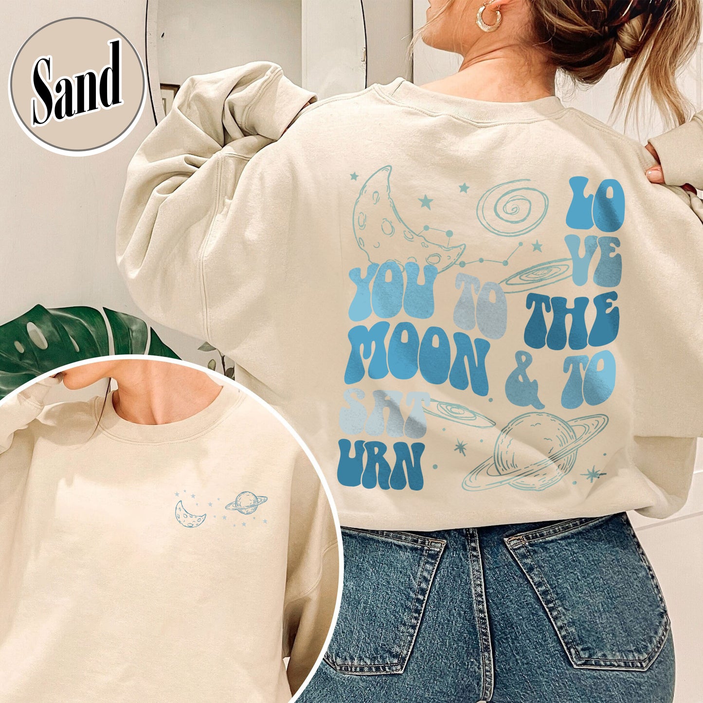 I Love You to the Moon and Saturn Sweatshirt, Love You to the Moon and to Saturn Sweatshirt, Swiftie Sweater, Gift for Fan, Cute Sweatshirts