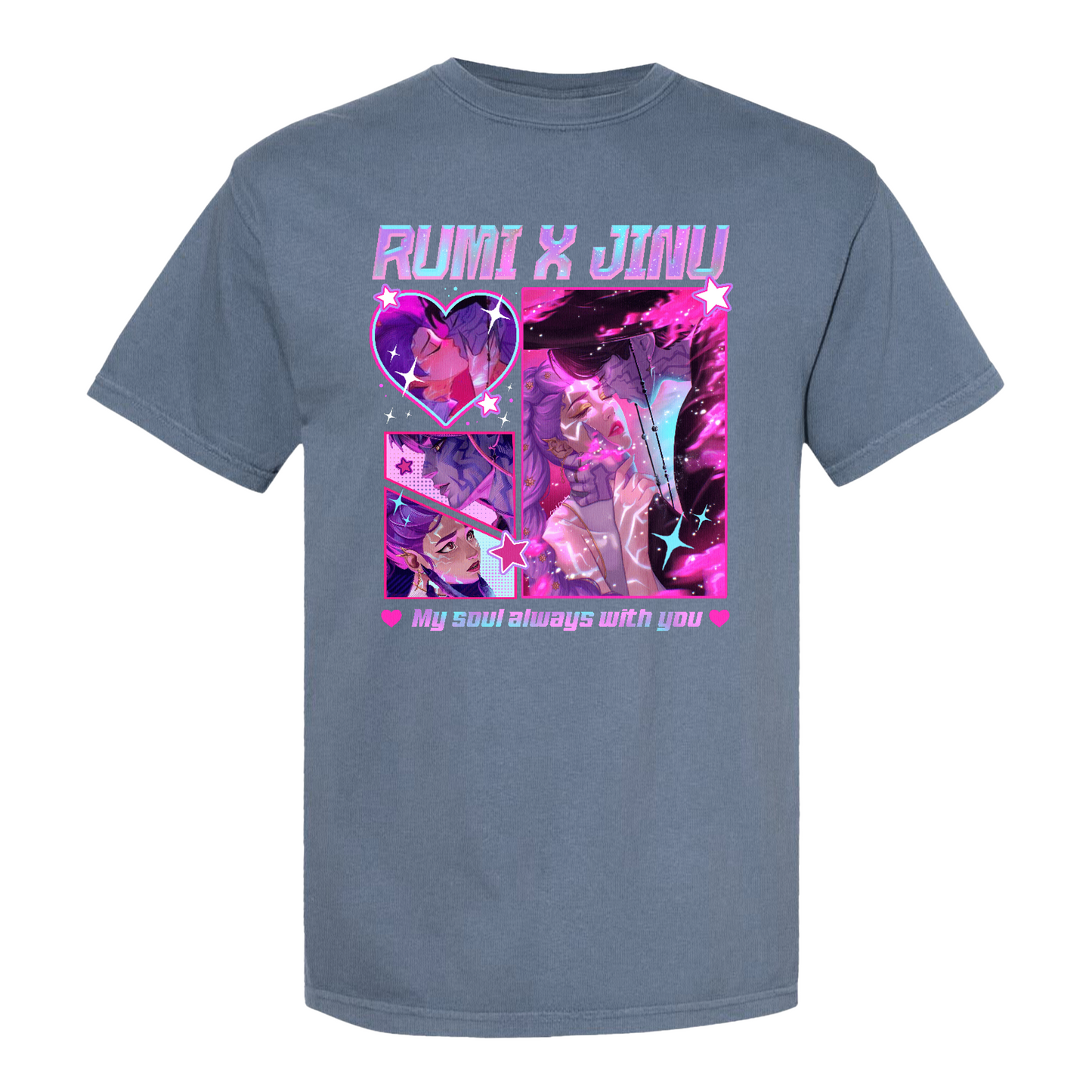 Jinu Rumi Comfort Colors, Huntrix Shirt, Y2K Music Kpop Tee, Saja Boys Huntrix Pin, Kpop Demon Hunters, Jinu Fan Shirt [ ]