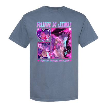 Jinu Rumi Comfort Colors, Huntrix Shirt, Y2K Music Kpop Tee, Saja Boys Huntrix Pin, Kpop Demon Hunters, Jinu Fan Shirt [ ]