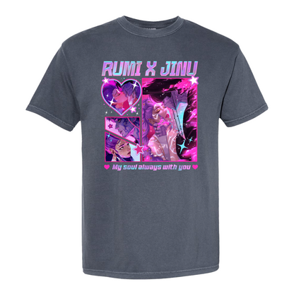 Jinu Rumi Comfort Colors, Huntrix Shirt, Y2K Music Kpop Tee, Saja Boys Huntrix Pin, Kpop Demon Hunters, Jinu Fan Shirt [ ]