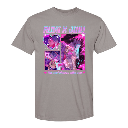 Jinu Rumi Comfort Colors, Huntrix Shirt, Y2K Music Kpop Tee, Saja Boys Huntrix Pin, Kpop Demon Hunters, Jinu Fan Shirt [ ]