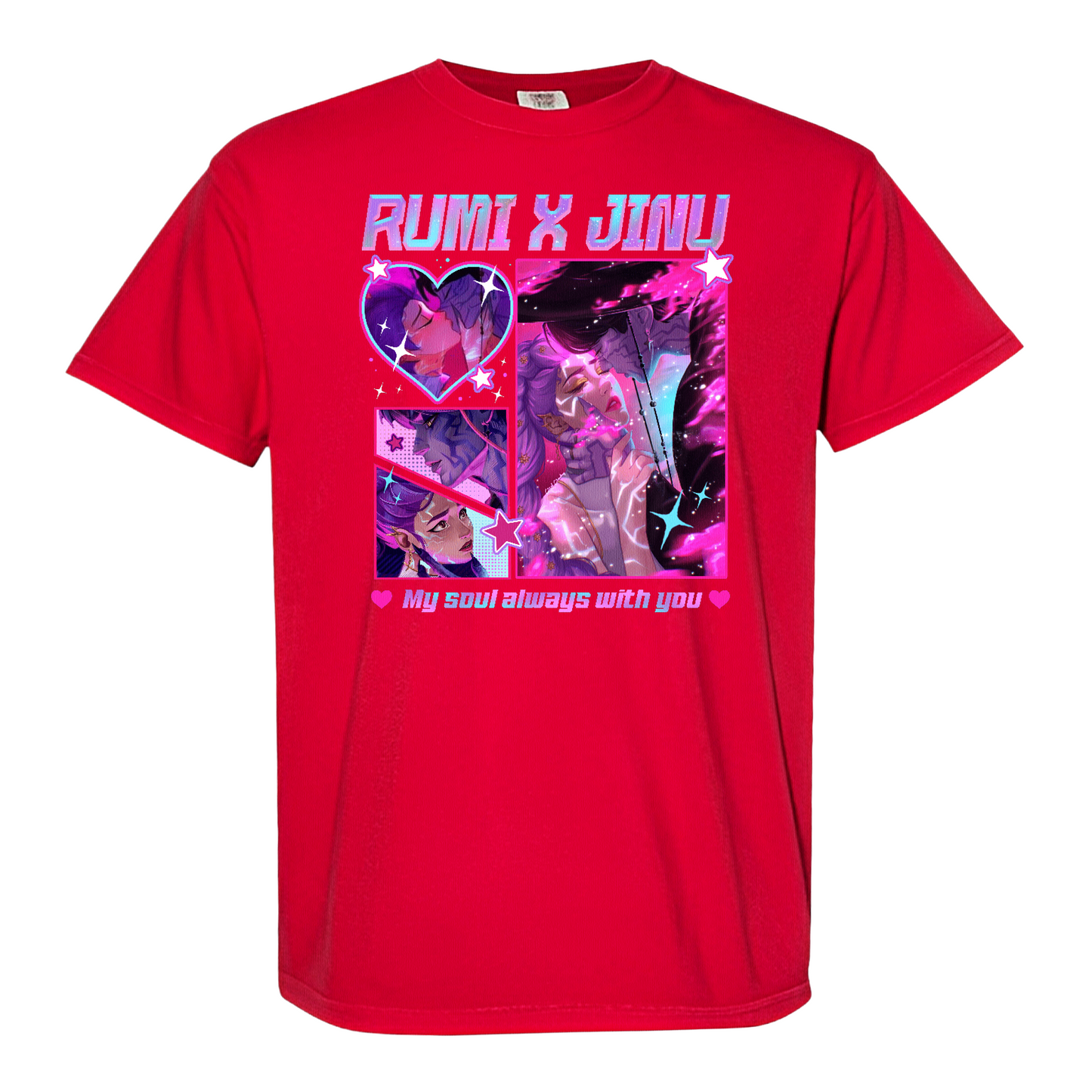 Jinu Rumi Comfort Colors, Huntrix Shirt, Y2K Music Kpop Tee, Saja Boys Huntrix Pin, Kpop Demon Hunters, Jinu Fan Shirt [ ]