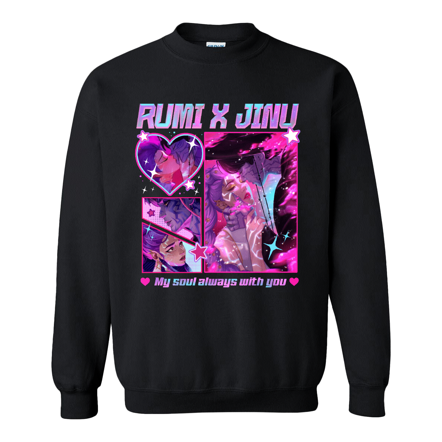 Jinu Rumi Sweatshirt, Huntrix Sweatshirt, Y2K Music Kpop Sweatshirt, Saja Boys Huntrix Pin, Kpop Demon Hunters, Jinu Fan Sweatshirt