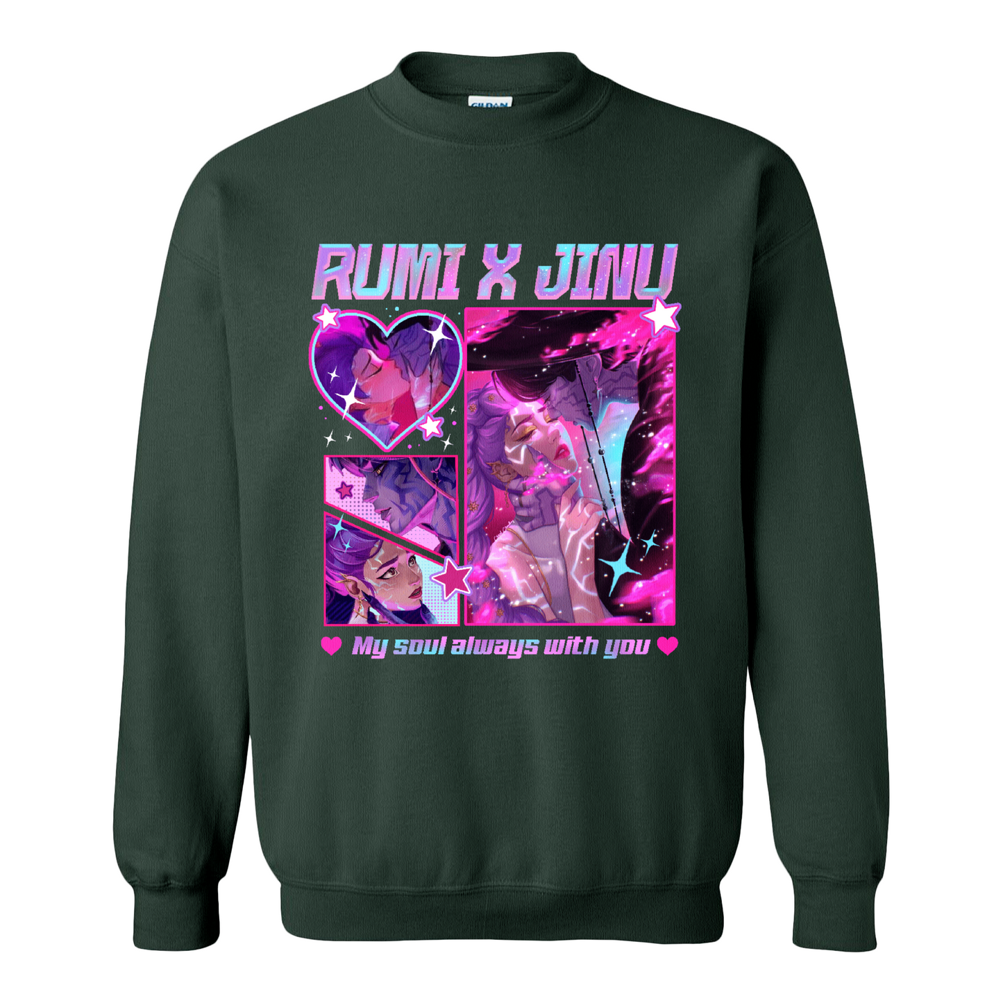 Jinu Rumi Sweatshirt, Huntrix Sweatshirt, Y2K Music Kpop Sweatshirt, Saja Boys Huntrix Pin, Kpop Demon Hunters, Jinu Fan Sweatshirt