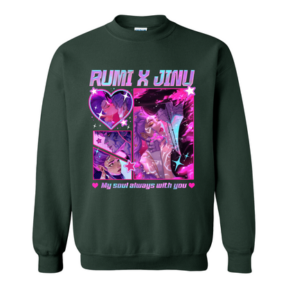 Jinu Rumi Sweatshirt, Huntrix Sweatshirt, Y2K Music Kpop Sweatshirt, Saja Boys Huntrix Pin, Kpop Demon Hunters, Jinu Fan Sweatshirt