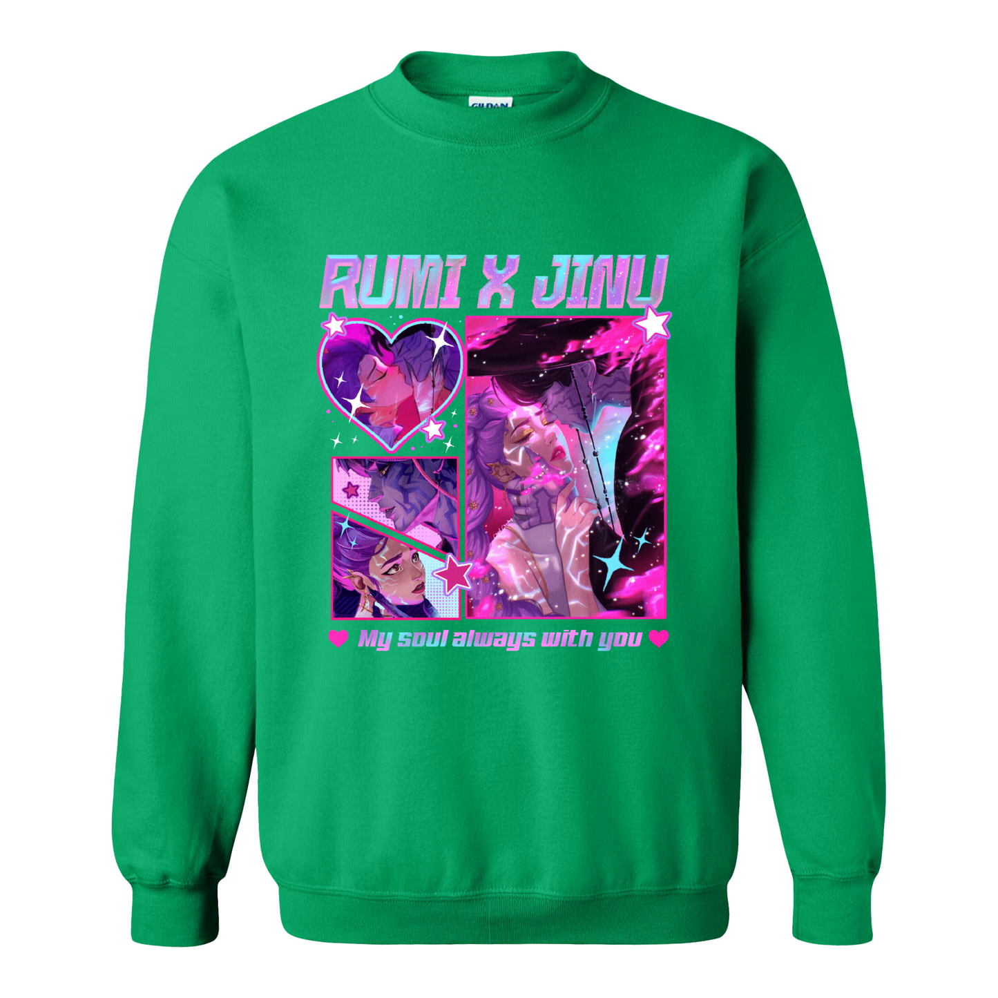 Jinu Rumi Sweatshirt, Huntrix Sweatshirt, Y2K Music Kpop Sweatshirt, Saja Boys Huntrix Pin, Kpop Demon Hunters, Jinu Fan Sweatshirt