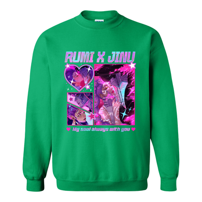 Jinu Rumi Sweatshirt, Huntrix Sweatshirt, Y2K Music Kpop Sweatshirt, Saja Boys Huntrix Pin, Kpop Demon Hunters, Jinu Fan Sweatshirt