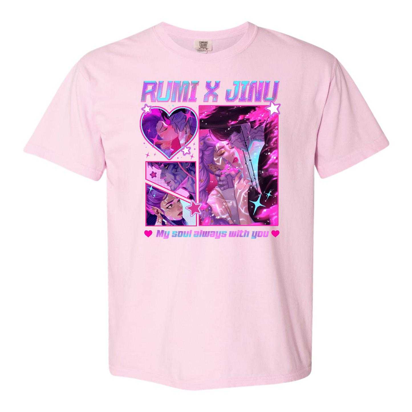 Jinu Rumi Comfort Colors, Huntrix Shirt, Y2K Music Kpop Tee, Saja Boys Huntrix Pin, Kpop Demon Hunters, Jinu Fan Shirt [ ]