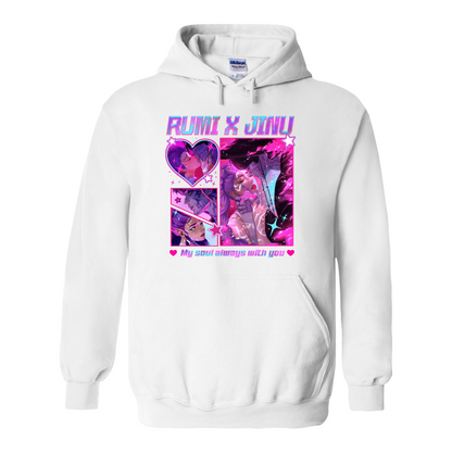 Jinu Rumi Hoodie, Huntrix Hoodie, Y2K Music Kpop Hoodie, Saja Boys Huntrix Pin, Kpop Demon Hunters, Jinu Fan Hoodie