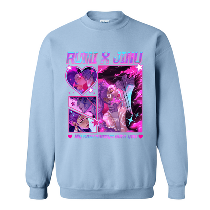 Jinu Rumi Sweatshirt, Huntrix Sweatshirt, Y2K Music Kpop Sweatshirt, Saja Boys Huntrix Pin, Kpop Demon Hunters, Jinu Fan Sweatshirt