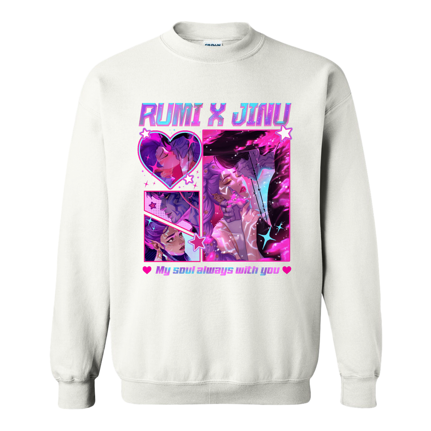 Jinu Rumi Sweatshirt, Huntrix Sweatshirt, Y2K Music Kpop Sweatshirt, Saja Boys Huntrix Pin, Kpop Demon Hunters, Jinu Fan Sweatshirt