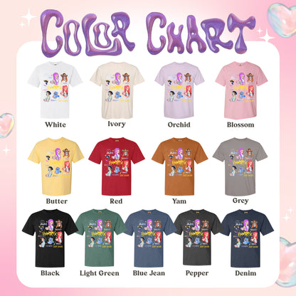 Demon Hunters Comfort Color T-Shirt, Kpop Huntrix, Kpop Tee, Saja Boys Shirt, Saja Girls Fan Poster