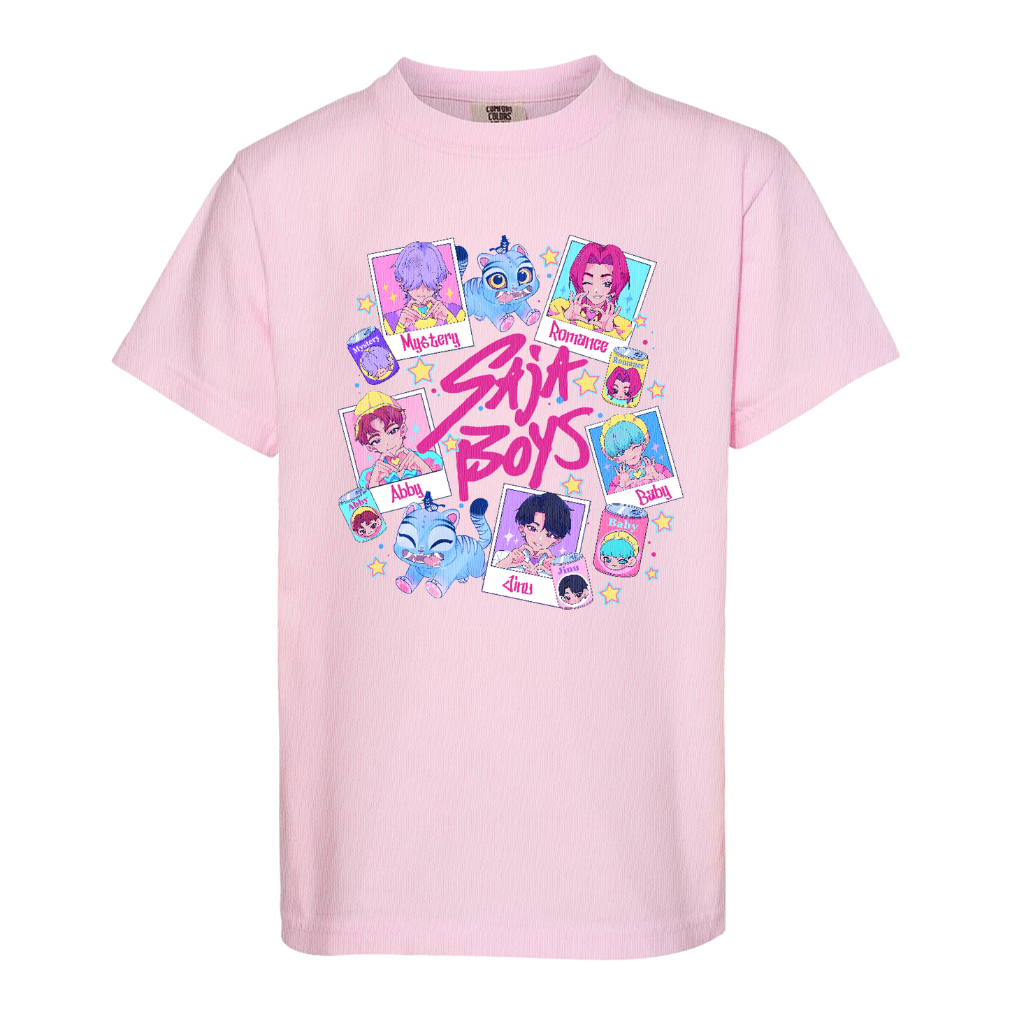 Saja Boys Boy Band Comfort Colors Youth Shirt, Huntrix Shirt, Music Tee, Kpop Demon Hunter Merch