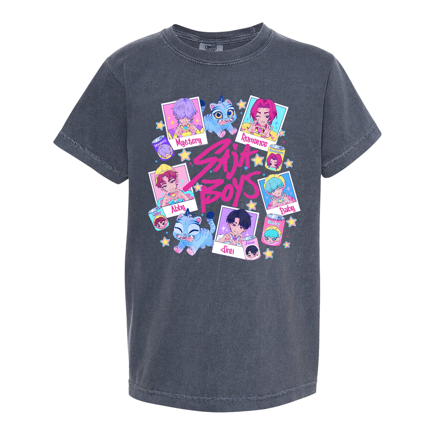 Saja Boys Boy Band Comfort Colors Youth Shirt, Huntrix Shirt, Music Tee, Kpop Demon Hunter Merch