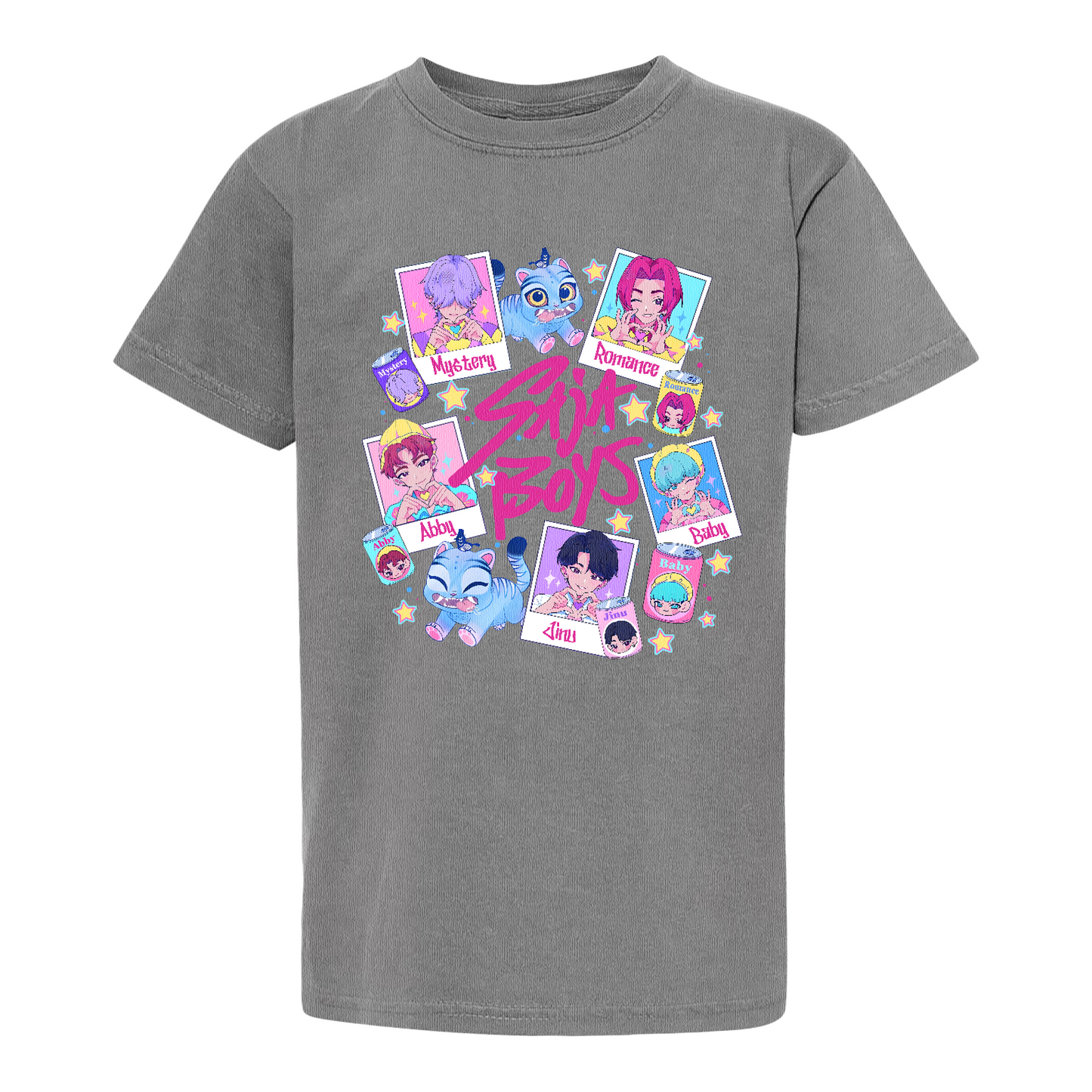 Saja Boys Boy Band Comfort Colors Youth Shirt, Huntrix Shirt, Music Tee, Kpop Demon Hunter Merch