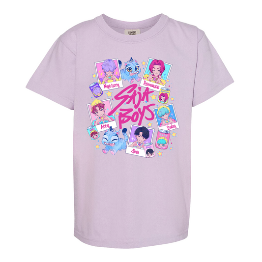 Saja Boys Boy Band Comfort Colors Youth Shirt, Huntrix Shirt, Music Tee, Kpop Demon Hunter Merch