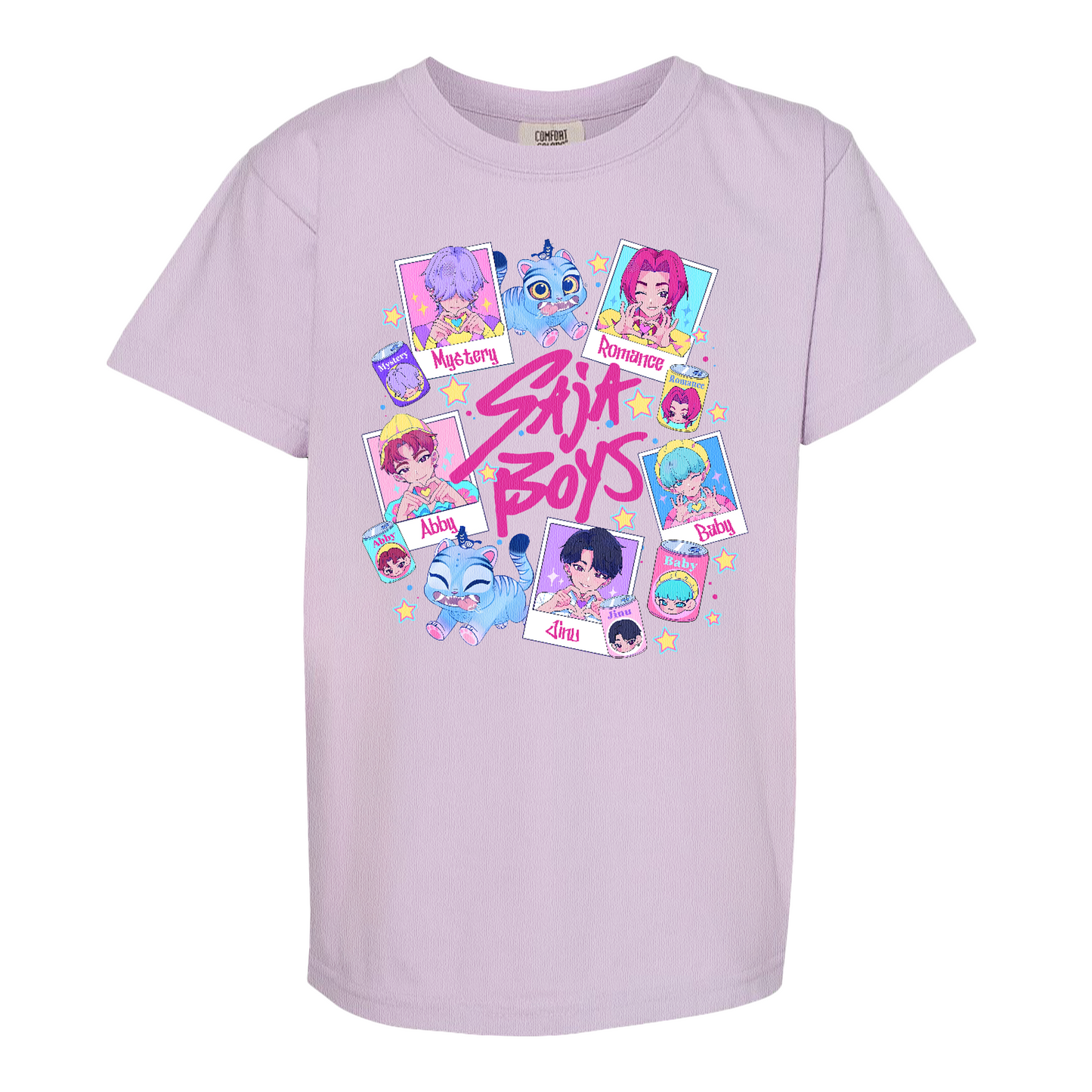 Saja Boys Boy Band Comfort Colors Youth Shirt, Huntrix Shirt, Music Tee, Kpop Demon Hunter Merch