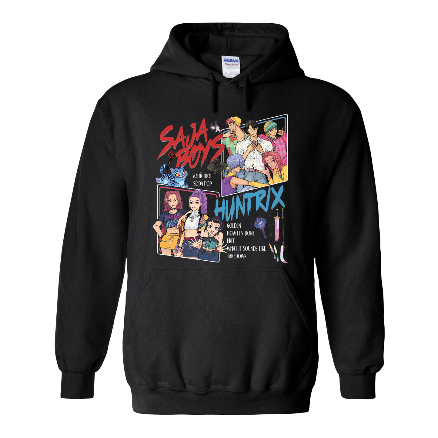 Huntrix Demon Hunters Hoodie, Huntrix Girls,Saja Boy, Mira Rumi Joey Hoodie, Demon Hunter Merch, Gift For Kpop Fan